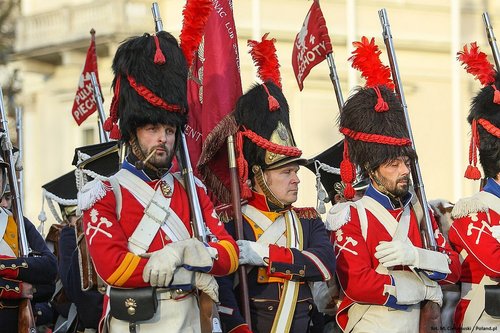 Reenactors on Independence Day parade