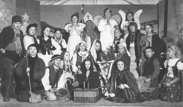 Jasełka - nativity scene in school in Grudziądz, 1936