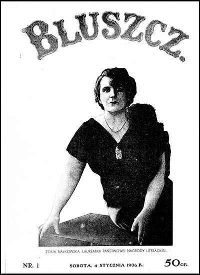 Bluszcz - one of the most famous women's magazines in Poland before WW2. 1934 cover with Zofia Nałkowska.
