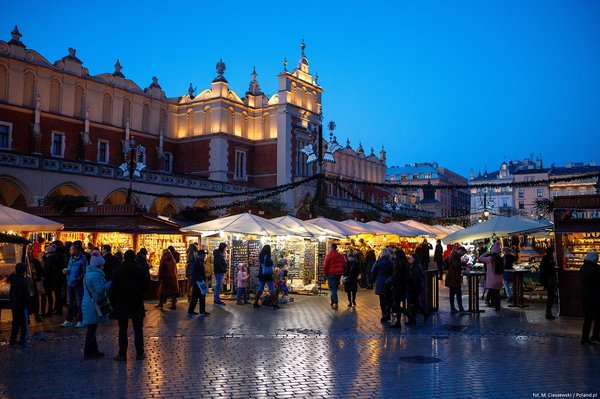 Christmas market in Kraków - one of many places where people meet before Christmas