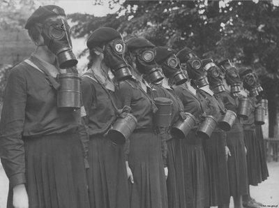 1939, Women's Military Training association during gas and sanitary training