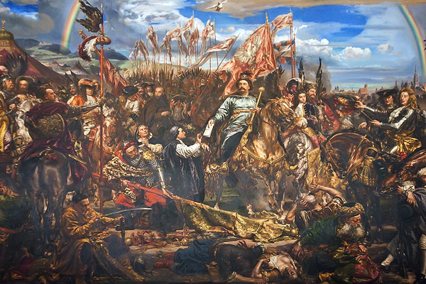 King Jan III Sobieski sending Message of Vicoty to the Pope after the Battle of Vienna