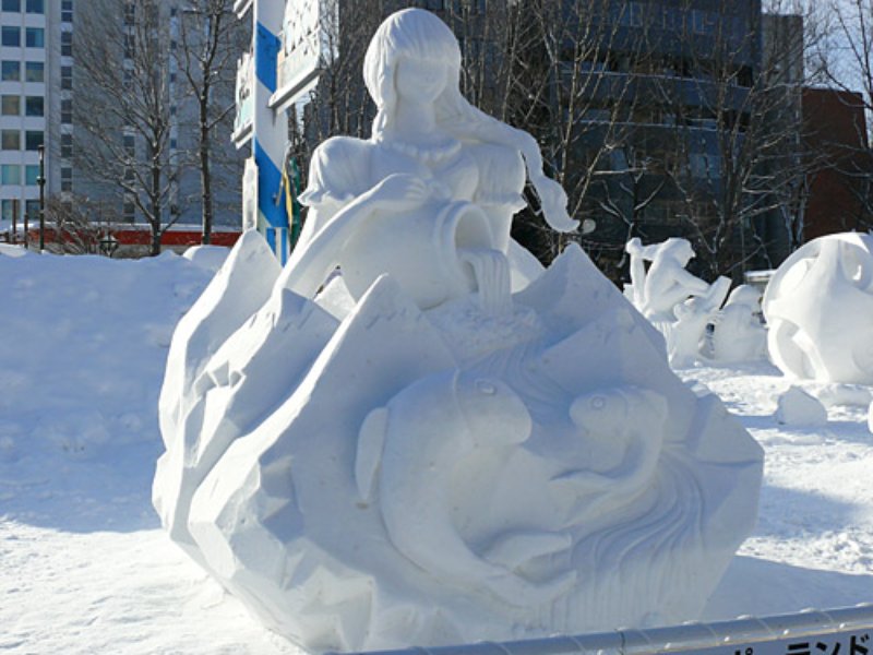 Polish snow sculptures in Sapporo 